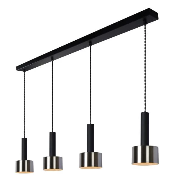 Lucide TEUN - Pendant light - 4xE27 - Black - detail 4